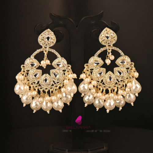 CUTWORK PERAL HANGING EARING-ER0007