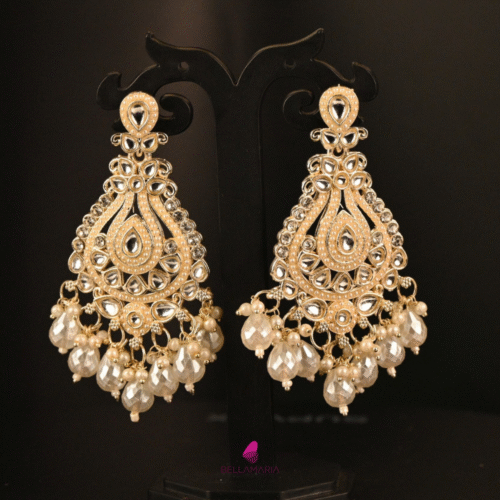 CUTWORK PEARL STONE EARRING-ER0028