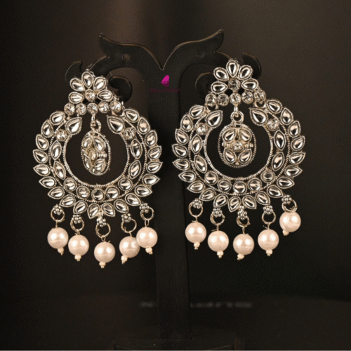 SILVER FLORAL EARRING-ER0049