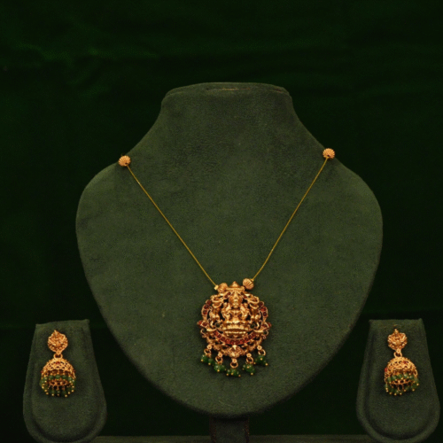 LAKSHMI PENDENT INVISIBLE MALA-NE0135