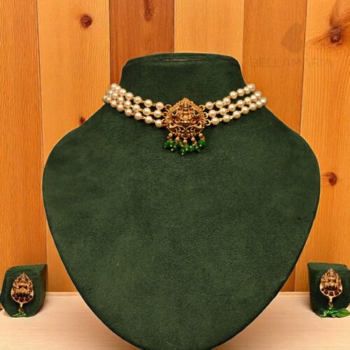 MINI LAKSHMI PEARL CHOKER-NE0088