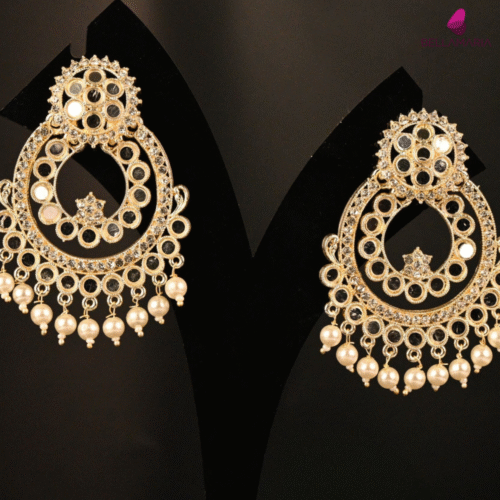MIRROR PEARL HANGING EARRING-ER0001