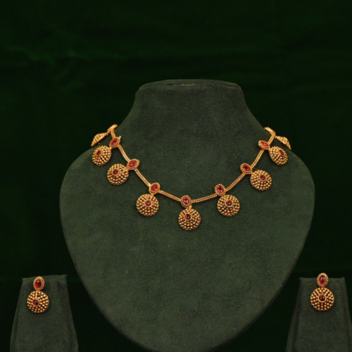 OVAL BEAD HANGING ROUND PENDENTS MALA-NE0151
