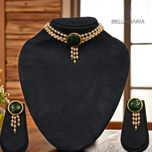 FLORAL STONE CHOKER-NE0092
