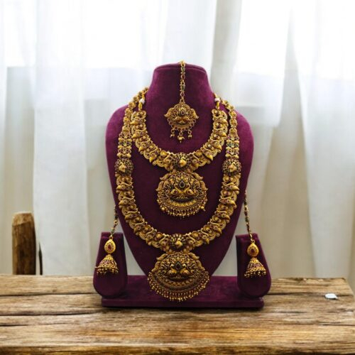 PEACOCK VARALAKSHMI BRIDAL COMBO SET-BC0027