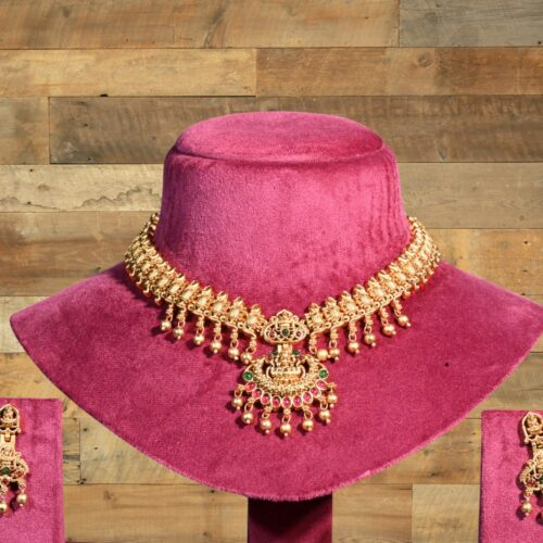 LAKSHMI PENDENT WITH ELEPHANT NECKLACE-NE0014