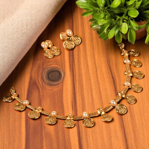 LAKSHMI COINED NECKLACE-NE0002