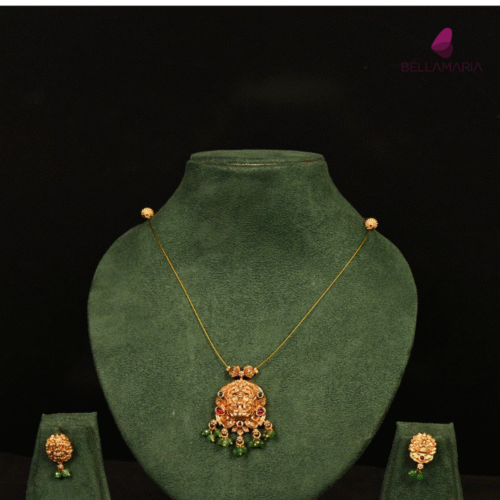 SARASWATHI PENDANT  INVISIBLE  CHAIN-NE0050