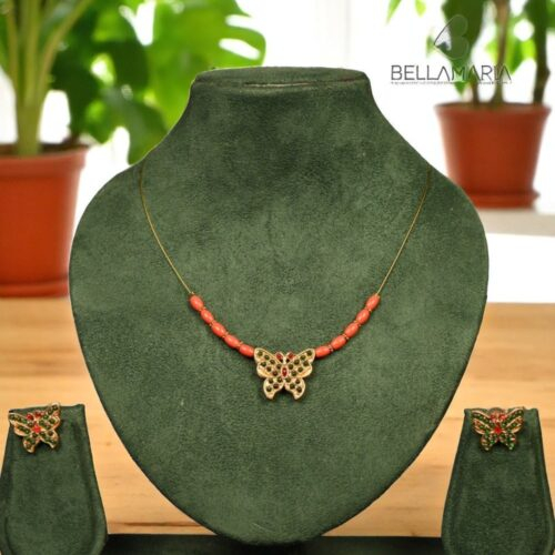 BUTTERFLY PENDANT INVISIBLE CHAIN-NE0079