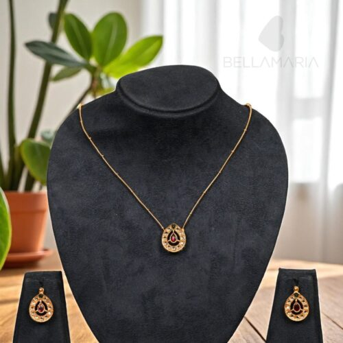 RAIN DROP PENDANT INVISIBLE CHAIN-NE0068