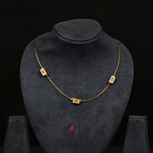 RECTANGLE  BEAD INVISIBLE CHAIN-NE0070