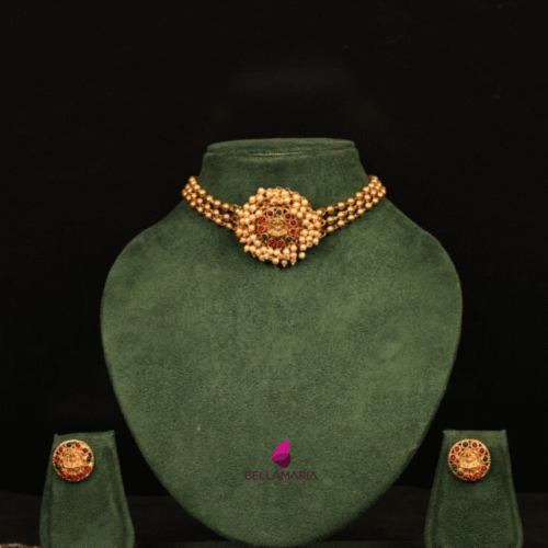LAKSHMI PERAL GHUNGROO CHOKER-NE0065