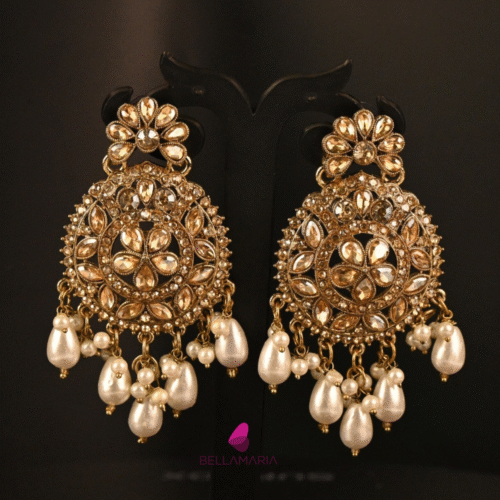 FLORAL STONE PERAL EARING-ER0029