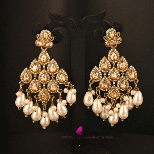 RAINDROP STONE IN DIMOND EARING-ER0044