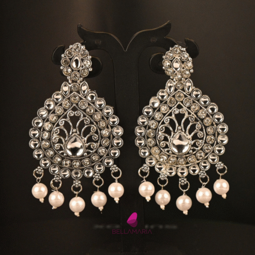 SLIVER WITH PEREAL EARING-ER0047
