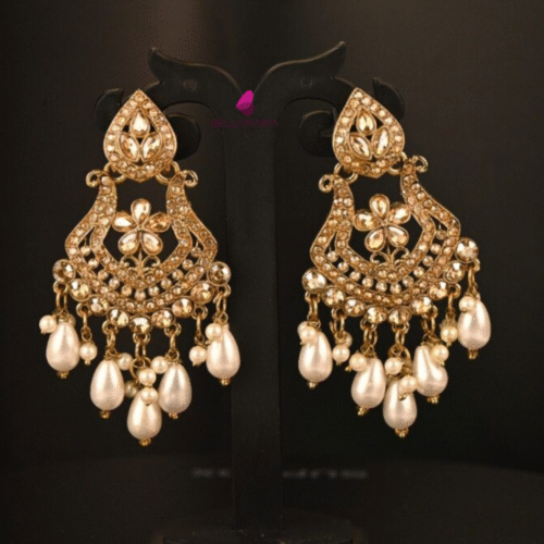 FLOWER WITH DROPPING PERAL EARING-ER0015